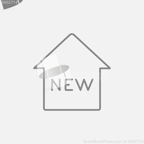 Image of New house line icon.