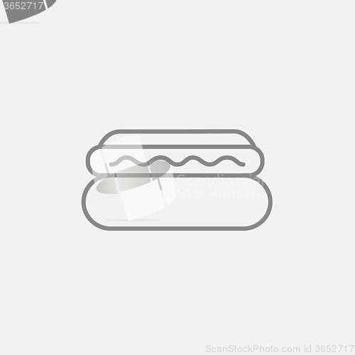 Image of Hotdog line icon.