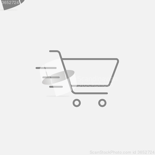 Image of Shopping cart line icon.