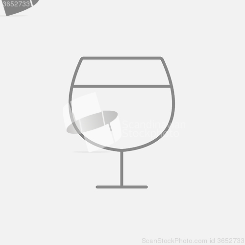 Image of Glass of wine line icon.