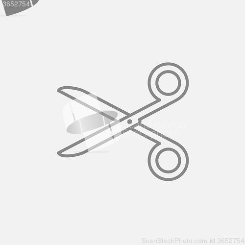 Image of Scissors line icon.