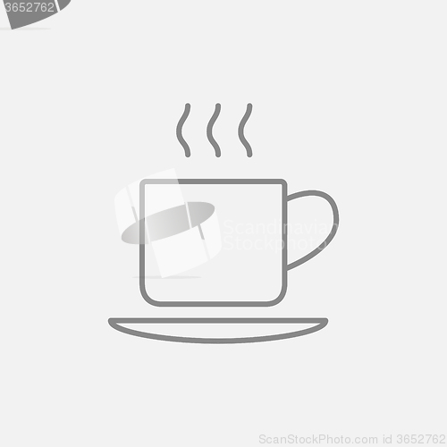 Image of Cup of hot drink line icon.