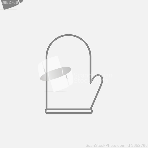 Image of Kitchen glove line icon.