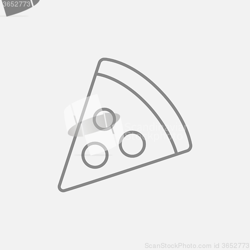 Image of Pizza slice line icon.