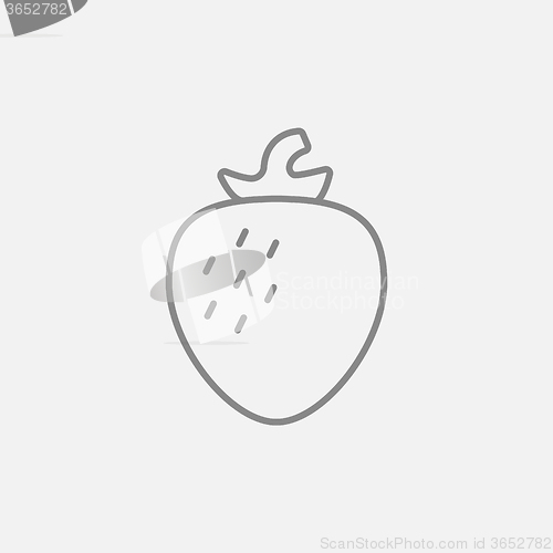 Image of Strawberry line icon.