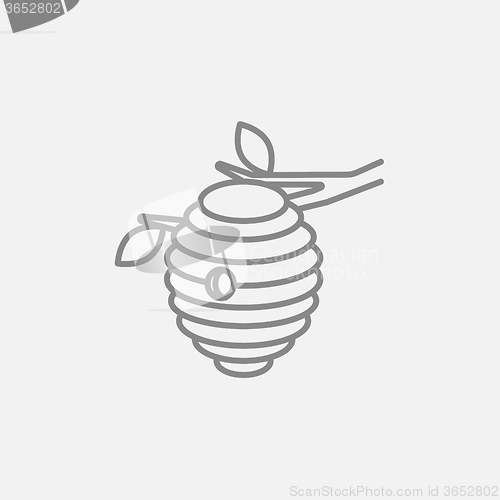 Image of Bee hive line icon.