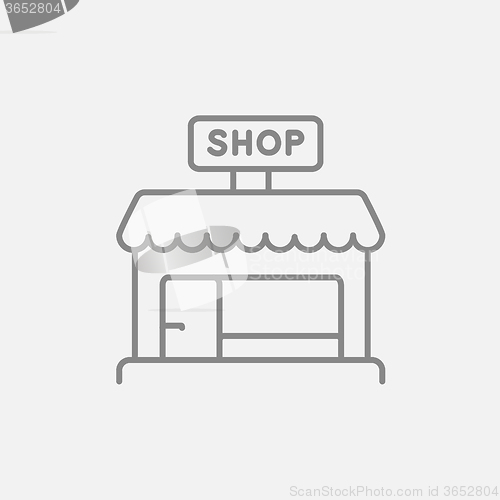 Image of Shop store line icon.