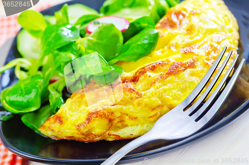 Image of omelette with salad