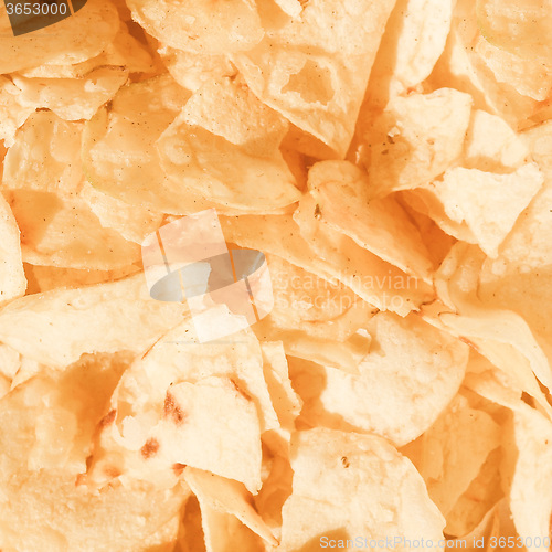 Image of Retro looking Potato chips crisps