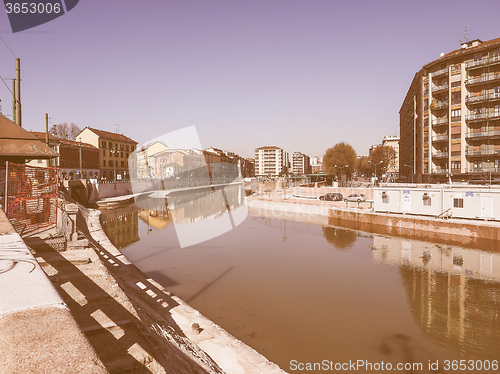 Image of Retro looking Milan Darsena