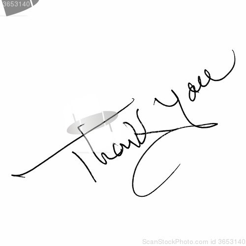 Image of Thank you message isolated