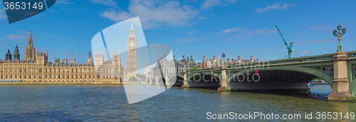 Image of Westminster Bridge and Houses of Parliament in London