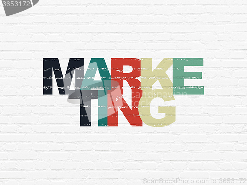 Image of Marketing concept: Marketing on wall background