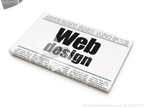 Image of Web design concept: newspaper headline Web Design