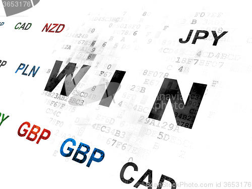 Image of Business concept: Win on Digital background