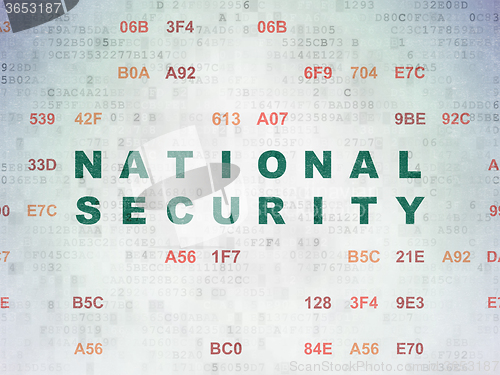 Image of Security concept: National Security on Digital Paper background