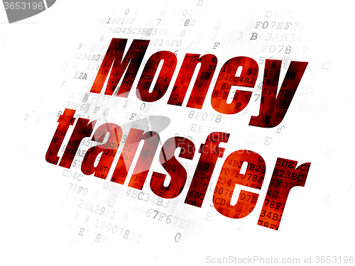 Image of Banking concept: Money Transfer on Digital background