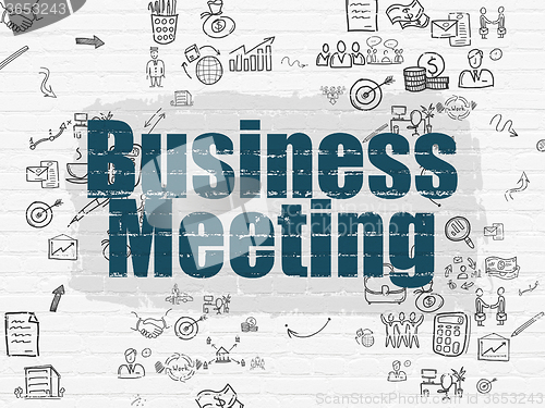 Image of Business concept: Business Meeting on wall background