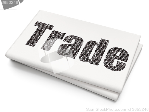Image of Business concept: Trade on Blank Newspaper background