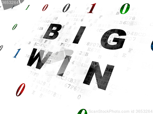 Image of Finance concept: Big Win on Digital background