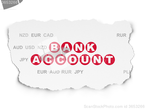 Image of Banking concept: Bank Account on Torn Paper background