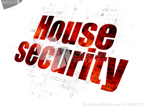 Image of Privacy concept: House Security on Digital background