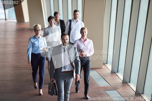 Image of business people group walking