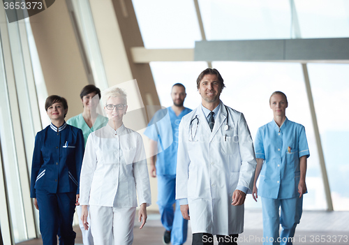 Image of doctors team walking