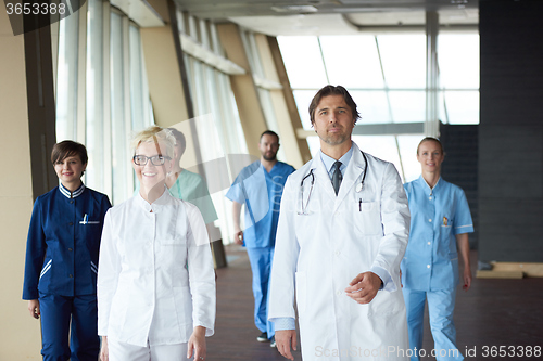 Image of doctors team walking