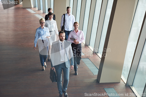 Image of business people group walking