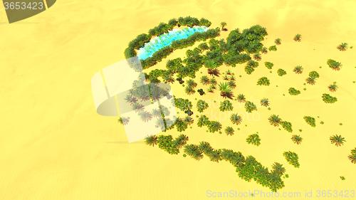 Image of African oasis on Sahara