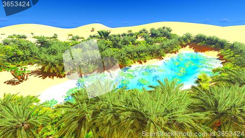 Image of African oasis on Sahara