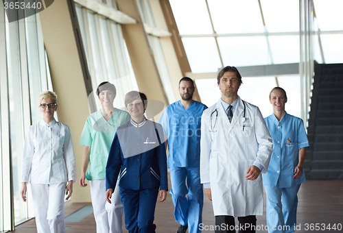 Image of doctors team walking