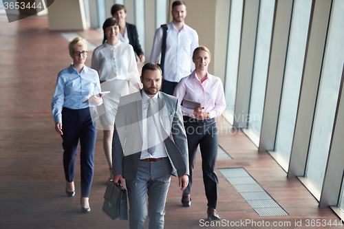 Image of business people group walking