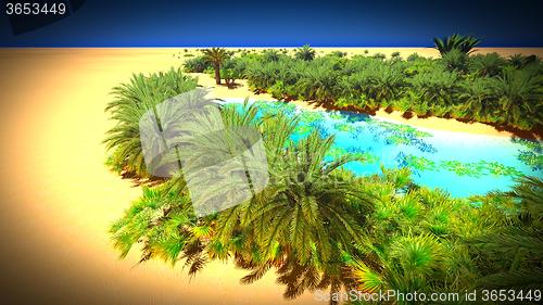 Image of African oasis on Sahara