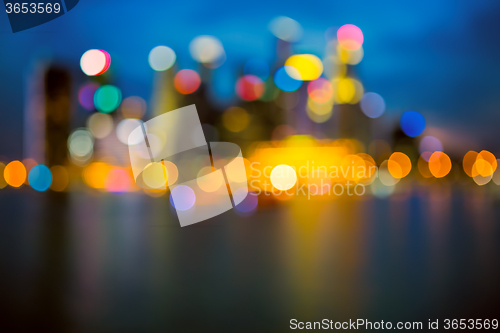 Image of Defocused city lights