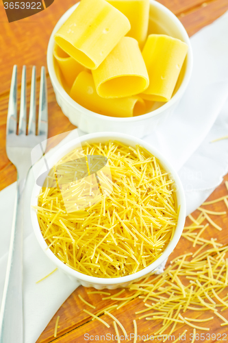 Image of raw pasta