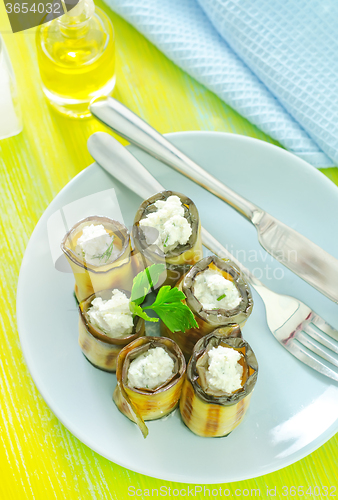 Image of eggplant rolls with cheese