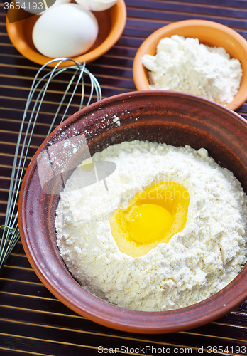 Image of flour and eggs