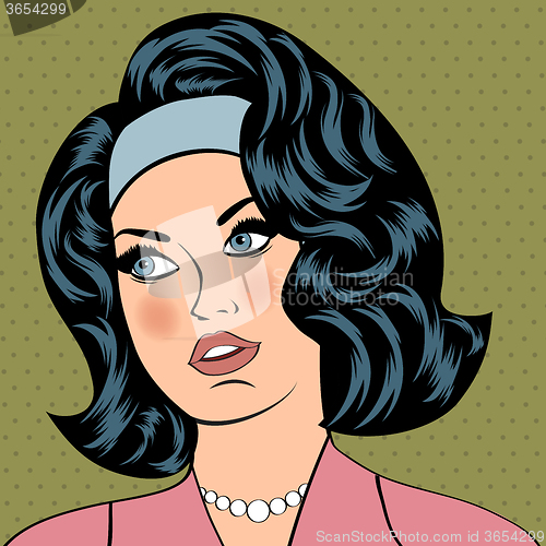 Image of Pop Art illustration of girl