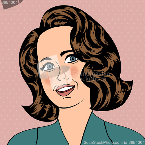 Image of Pop Art illustration of girl 