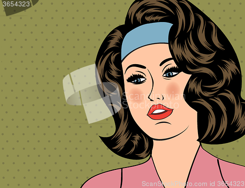 Image of Pop Art illustration of girl