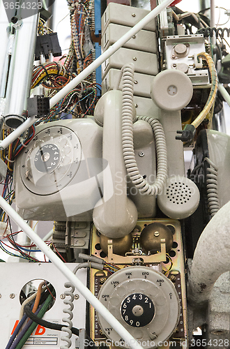 Image of Old telephone equipment