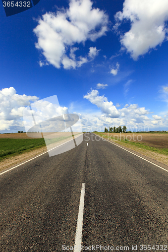 Image of Summer road .  field