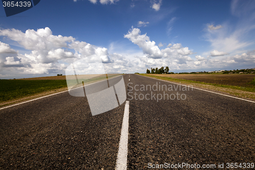 Image of Summer road .  field