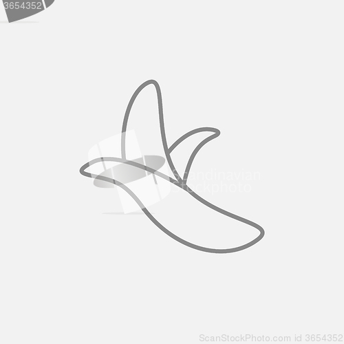 Image of Peeled banana line icon.
