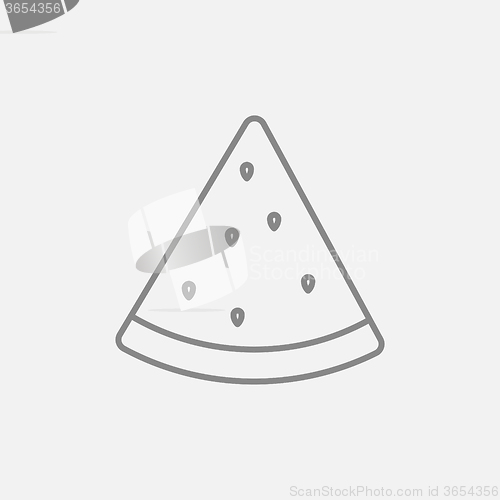 Image of Watermelon line icon.