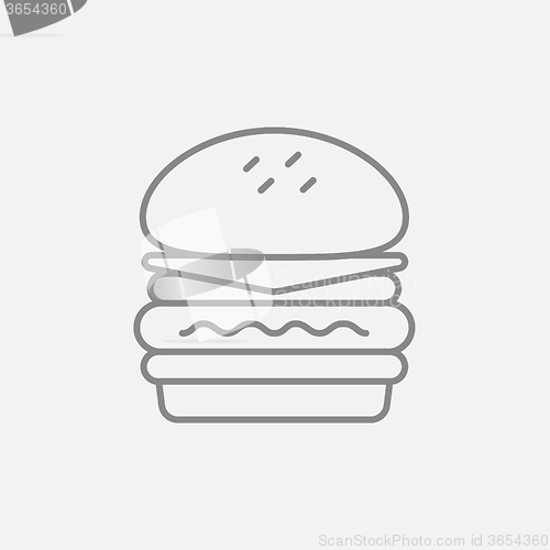 Image of Double burger line icon.