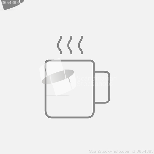 Image of Mug of hot drink line icon.