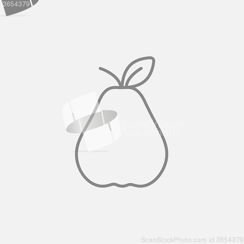 Image of Pear line icon.